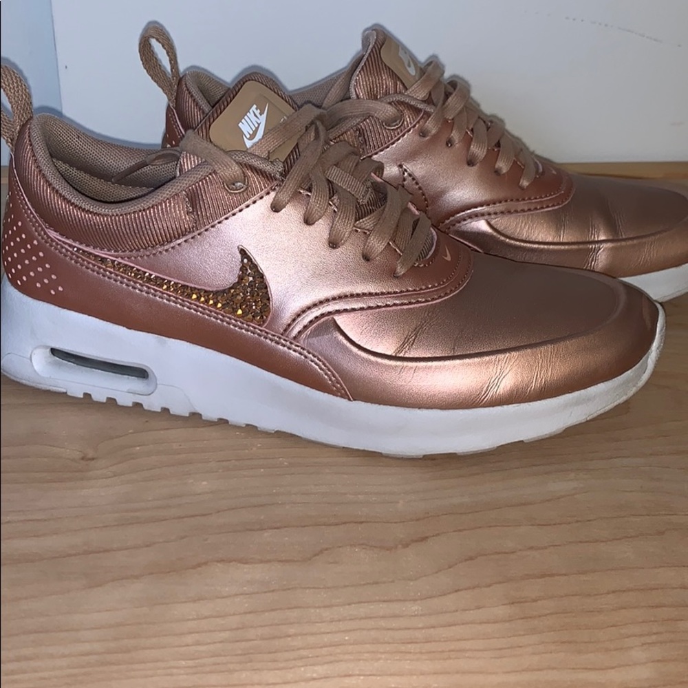 Nike AirMax Thea Rose Gold with Swarovski crystals